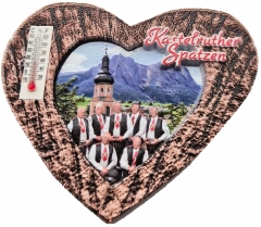 Magnetbild-Herz mit Thermometer